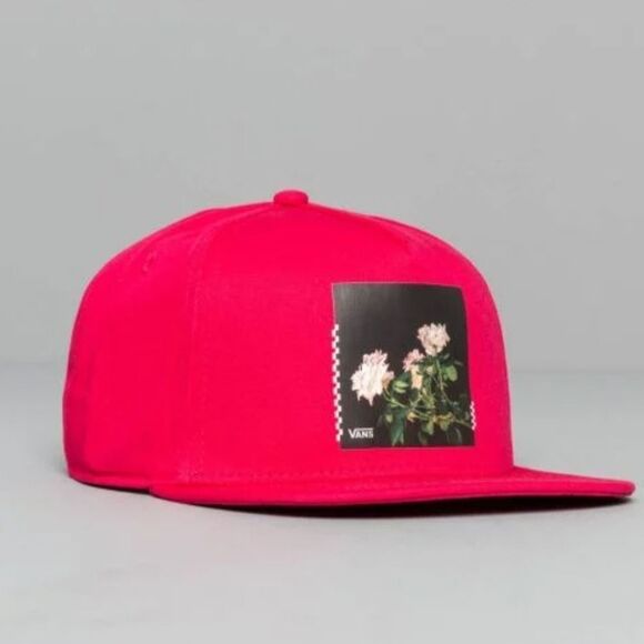 Vans Pink Floral Snapback Hat Women's with Adjustable Tab - Picture 2 of 4